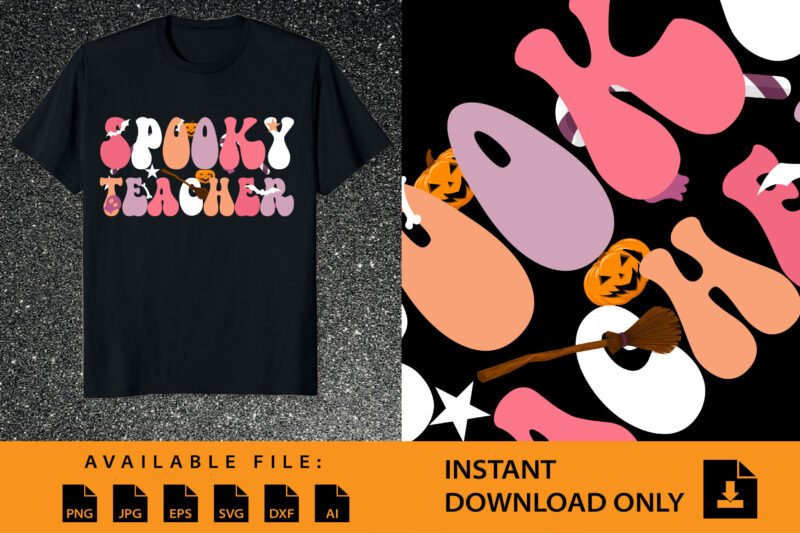 Spooky Teacher Halloween Shirt Design