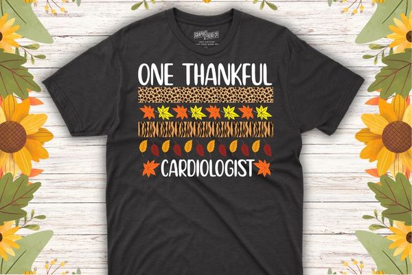 One thankful cardiologist thanksgiving t-shirt design vector, one thankful cardiologist, cardiologist, holiday, grabbing