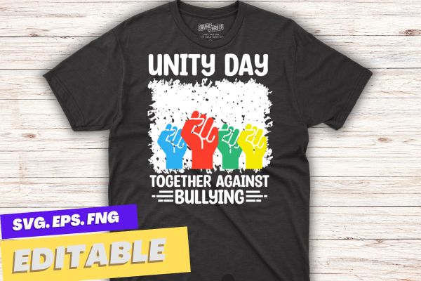 Unity day Together Against Bullying Orange Anti Bullying Unity Day Kid T-Shirt design vector , support kindness, promote anti bullying awareness, choose kindness courage inclusion, cute dude, Unity Day shirt,