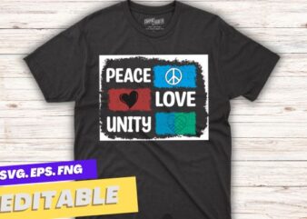 Peace Love Unity Orange Anti Bullying Unity Day Kids T-Shirt design vector , support kindness, promote anti bullying awareness, choose kindness courage inclusion, cute dude, Unity Day shirt, Wear Orange
