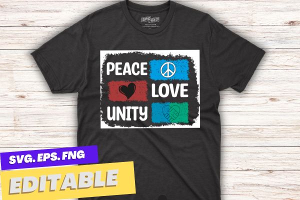 Peace love unity orange anti bullying unity day kids t-shirt design vector , support kindness, promote anti bullying awareness, choose kindness courage inclusion, cute dude, unity day shirt, wear orange