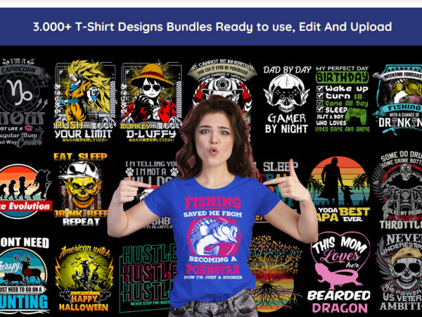 Flash sale, 3.000+ tshirt designs bundle editable text update 27-10-2023