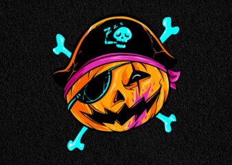pumpkin pirates t shirt illustration