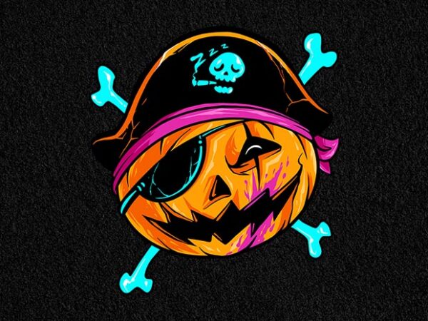 Pumpkin pirates t shirt illustration