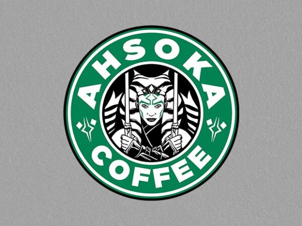 Ahsoka coffee t shirt vector