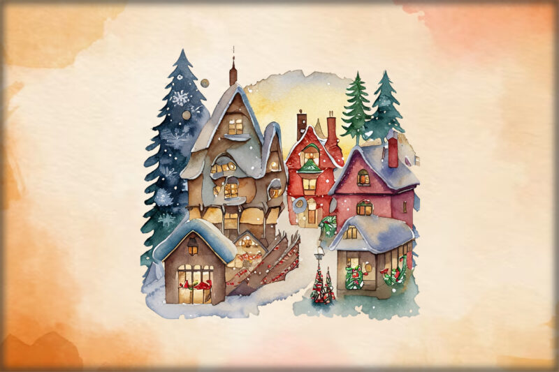 Christmas village Sublimation Bundle