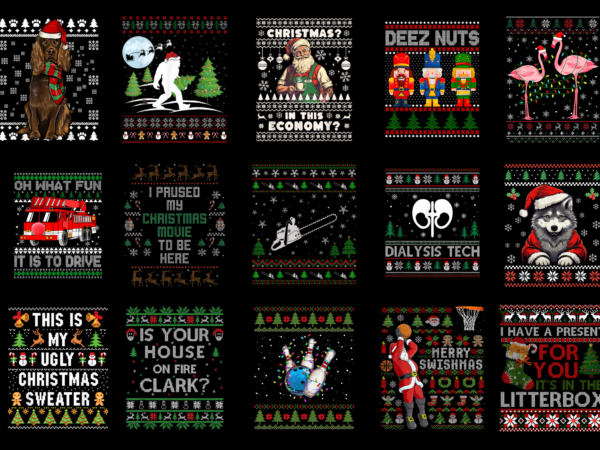 15 ugly christmas shirt designs bundle for commercial use part 4, ugly christmas t-shirt, ugly christmas png file, ugly christmas digital file, ugly christmas gift, ugly christmas download, ugly christmas design amz