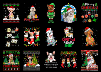 15 Christmas Dog Shirt Designs Bundle For Commercial Use Part 4, Christmas Dog T-shirt, Christmas Dog png file, Christmas Dog digital file, Christmas Dog gift, Christmas Dog download, Christmas Dog design AMZ