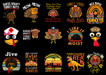 15 Thanksgiving Turkey Shirt Designs Bundle For Commercial Use Part 4, Thanksgiving Turkey T-shirt, Thanksgiving Turkey png file, Thanksgiving Turkey digital file, Thanksgiving Turkey gift, Thanksgiving Turkey download, Thanksgiving Turkey design AMZ