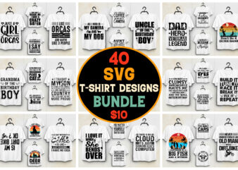 40 SVG T-Shirt Design Bundle