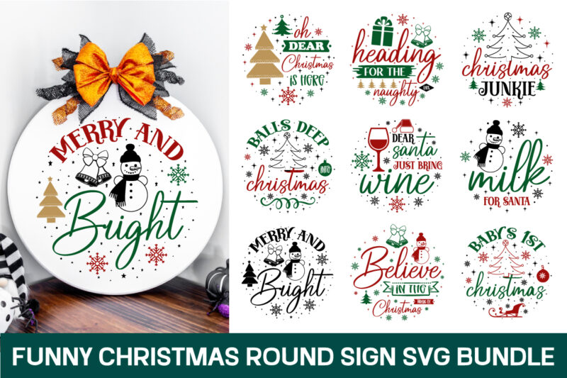 Christmas Round Sign Png Bundle ,Christmas SVG Bundle Volume 3, Winter svg, Santa SVG, Holiday, Merry Christmas, Christmas Bundle, Funny Christmas Shirt, Cut File Cricut,CHRISTMAS MEGA BUNDLE, 260+ Designs, Heather