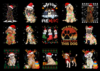 15 Christmas Dog Shirt Designs Bundle For Commercial Use Part 5, Christmas Dog T-shirt, Christmas Dog png file, Christmas Dog digital file, Christmas Dog gift, Christmas Dog download, Christmas Dog design AMZ