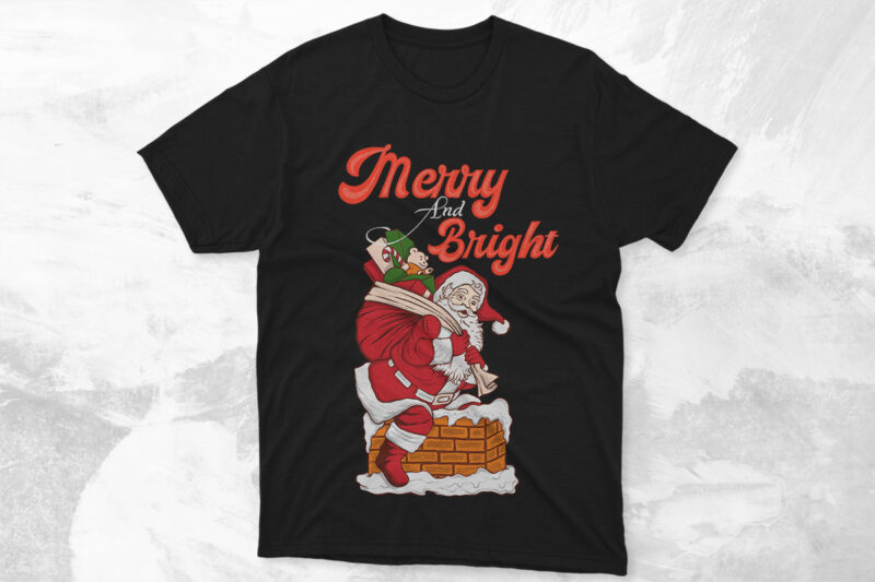Vintage Christmas Sublimation T-shirt Designs PNG Bundle