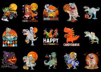 15 Halloween Dinosaur Shirt Designs Bundle For Commercial Use Part 5, Halloween Dinosaur T-shirt, Halloween Dinosaur png file, Halloween Dinosaur digital file, Halloween Dinosaur gift, Halloween Dinosaur download, Halloween Dinosaur design AMZ