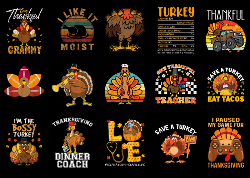 15 Thanksgiving Turkey Shirt Designs Bundle For Commercial Use Part 6, Thanksgiving Turkey T-shirt, Thanksgiving Turkey png file, Thanksgiving Turkey digital file, Thanksgiving Turkey gift, Thanksgiving Turkey download, Thanksgiving Turkey design AMZ