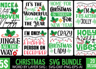 Christmas T-Shirt Design Bundle, Christmas T-Shirt Design, Christmas SVG Bundle, Christmas Vector Bundle