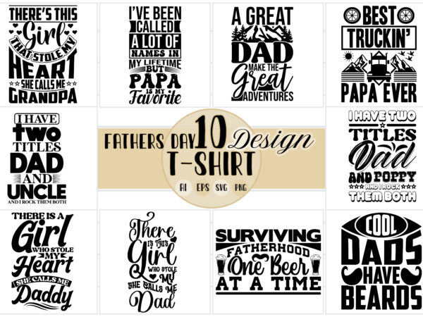 Typography fatherhood say tee art. favorite papa vintage text style design, dad beards love you daddy. heart love birthday gift for dad design