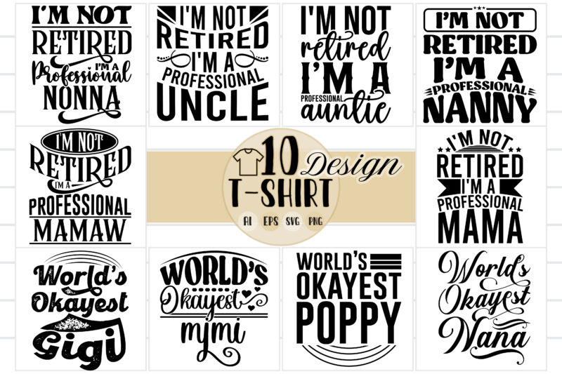 i’m not retired i’m a professional uncle, funny quotes retired design, celebration gift for auntie vintage typography design, retired mamaw, nanny graphic greeting card shirt clothing
