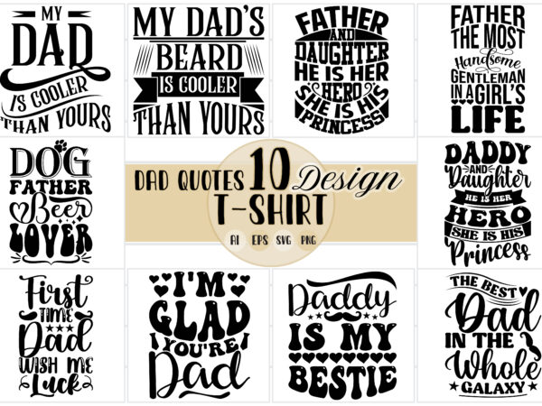 Father and dad calligraphy vintage text style design, beard dads greeting card for t shirts template, dad and daughter, animals lover fathers day gift, heart love dad graphic shirt vector