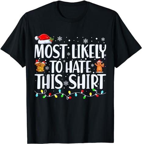 15 Most Likely To Christmas Shirt Designs Bundle For Commercial Use Part 2, Most Likely To Christmas T-shirt, Most Likely