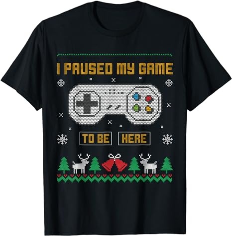 15 Christmas I Paused My Game To Be Here Shirt Designs Bundle For Commercial Use Part 1, Christmas I Paused My Game To Be Here T-shirt, Christmas I Paused My