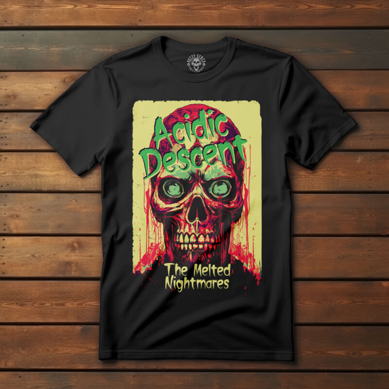 80s Horror Movie Poster-Inspired T-Shirt Design