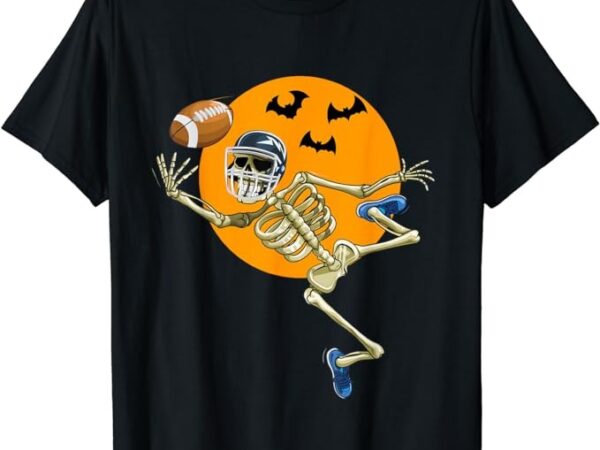 American football skeleton halloween men boys football fan t-shirt png file