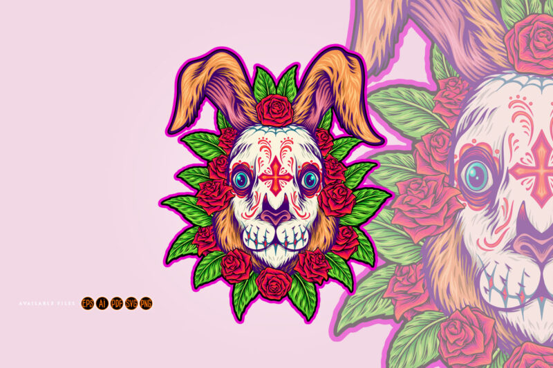 Elegance muertos floral rabbit