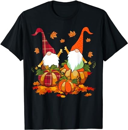 Auntumn gnomes riding pumpkin thanksgiving gnomes lover t-shirt png file