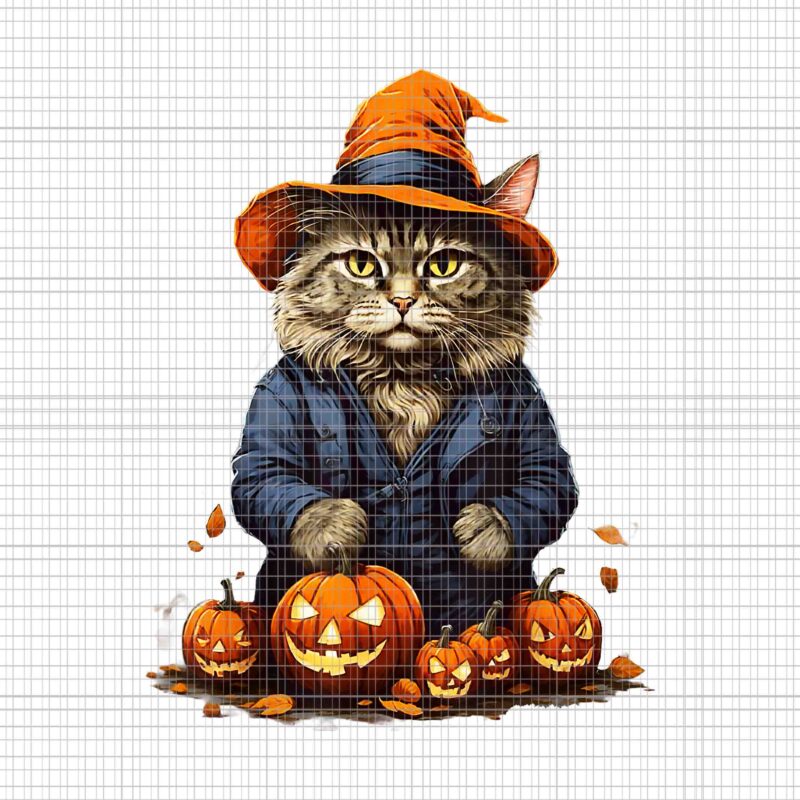 Halloween Cats Png, Funny Cat Halloween Png, Cat Pumpkin Png, Cat Witch Png, Halloween Png