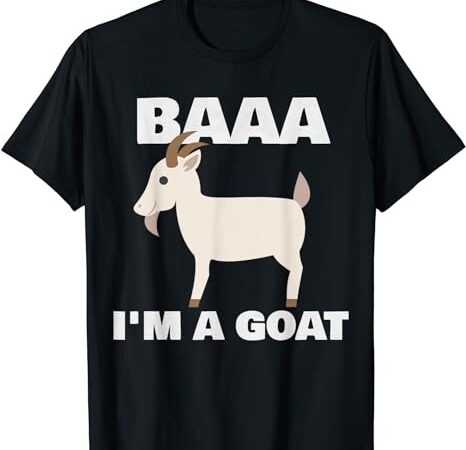 Baa i’m a goat costume animal funny halloween party goat t-shirt png file