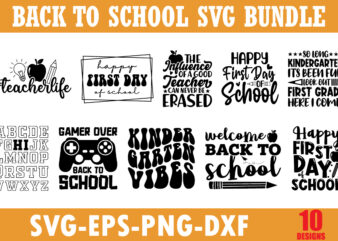 Back To School SVG Bundle, Svg Png, MEGA School svg Bundle, Teacher svg, School svg, Kids, Grades Svg, school bus Cut file Cricut Silhouette, retro, school illustration, kindergarten saying, vector,