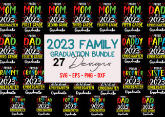 Proud Graduate 2023 SVG Bundle, Graduation Svg PNG, Proud Senior Svg, Senior Family Svg, Graduate Svg, 2023 Graduation photo, SVG cricut, Class of 2023 Family Bundle Svg, Proud Family Of