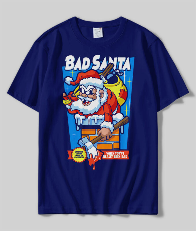 t-shirt vector Christmas Horror Cartoon Character