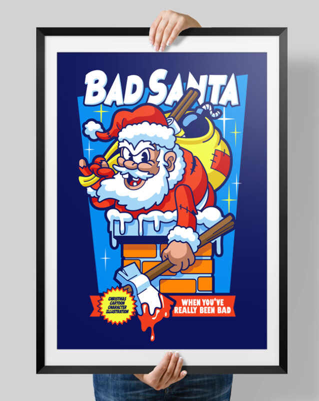 t-shirt vector Christmas Horror Cartoon Character