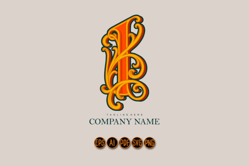 Luxury lettering I monogram logo vintage elegance