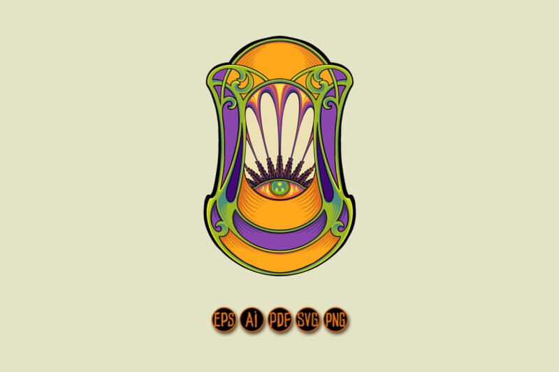 Baroque Art Nouveau frame flourishes