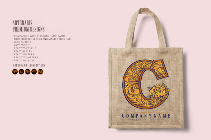 Royal renaissance classic C lettering monogram logo