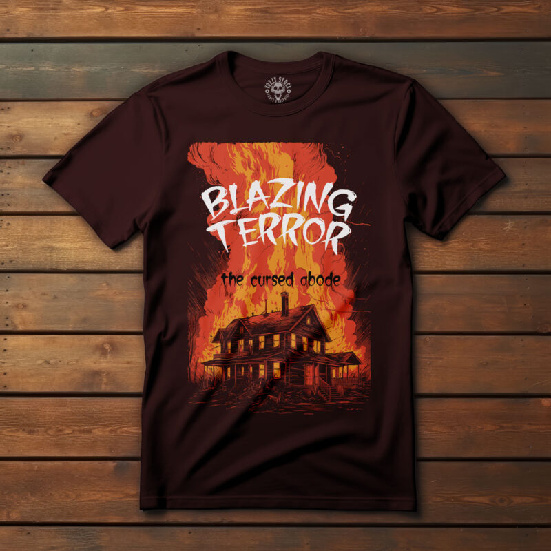 80s Horror Movie Poster-Inspired T-Shirt Design