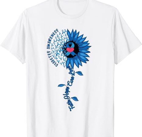 Blue ribbon sunflower november diabetes awareness month 2021 t-shirt Blue ribbon sunflower november diabetes awareness month 2021 t-shirt