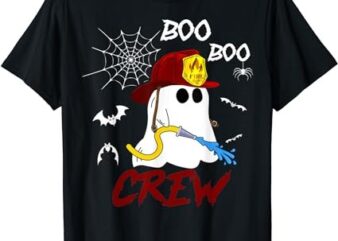 Boo Boo Crew Firefighter Fireman Halloween Spooky Season T-Shirt PNG File