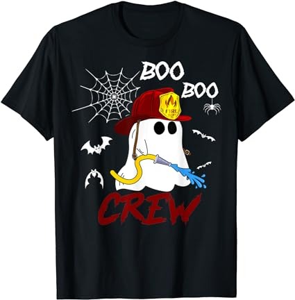 Boo boo crew firefighter fireman halloween spooky season t-shirt png file