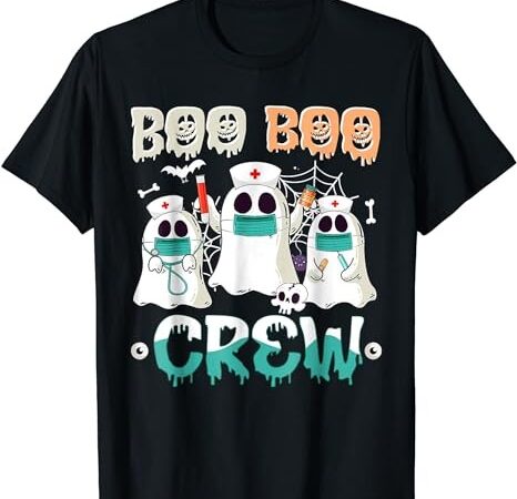 Boo boo crew nurse halloween ghost costume spooky nursing t-shirt png file