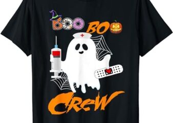 Boo Boo Crew Nurse Scrub Halloween Nurse Shirts For Women T-Shirt PNG File