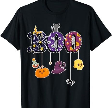 Boo halloween costume spiders, ghosts, pumkin & witch hat t-shirt png file