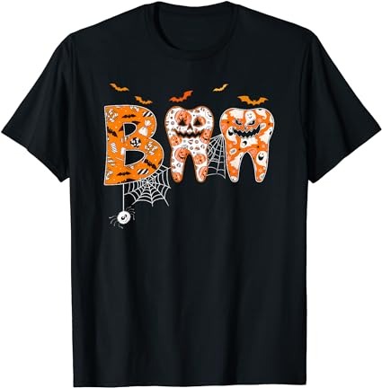 Boo teeth pumpkin dentist dental hygienist halloween costume t-shirt png file