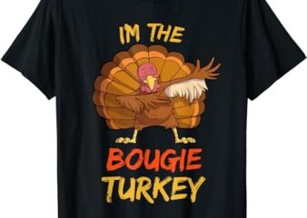 Bougie Turkey Matching Family Group Thanksgiving Party PJ T-Shirt