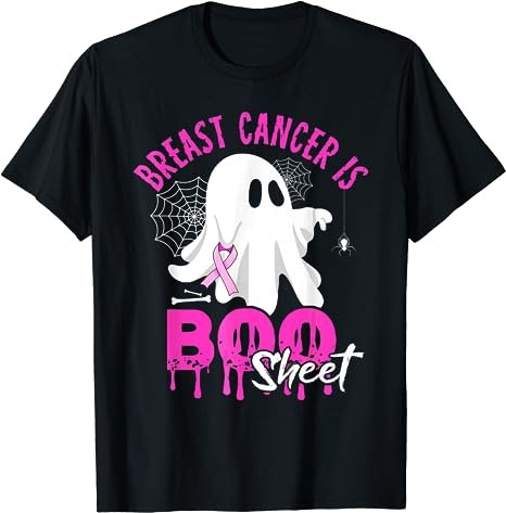 Breast Cancer Is Boo Sheet Halloween Breast Cancer Awareness T-Shirt PNG File