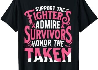 Breast Cancer Support Admire Honor Breast Cancer Awareness T-Shirt png file