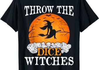 Bunco Throw the Dice Witches Bunco Game Lover Halloween T-Shirt PNG File